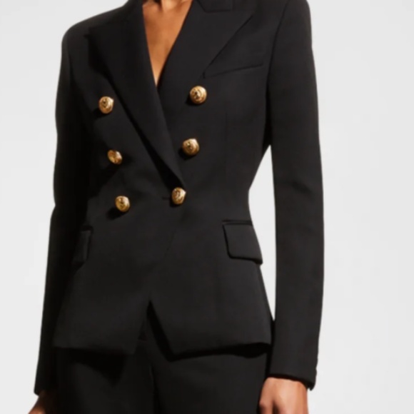 BALMAIN DOUBLE BREASTED BLAZER JACKET GOLD BUTTONS WOMENS BLACK SIZE 34 NEW BNWT - Picture 5 of 6